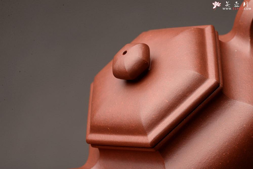 紫砂壶图片： 韧度十足  全手六方仿古  线条挺拔 端方雅正 - 美壶网