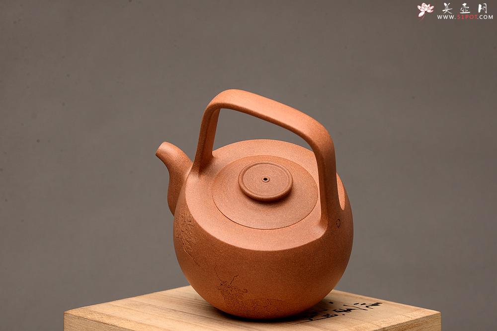 紫砂壶图片：钱建荷全手新作 福乐提梁 做工精致 游心堂装饰 - 美壶网