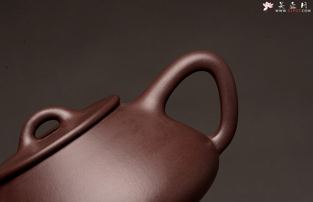 紫砂壶图片：器形周正 全手平盖石瓢 端庄秀丽 - 美壶网