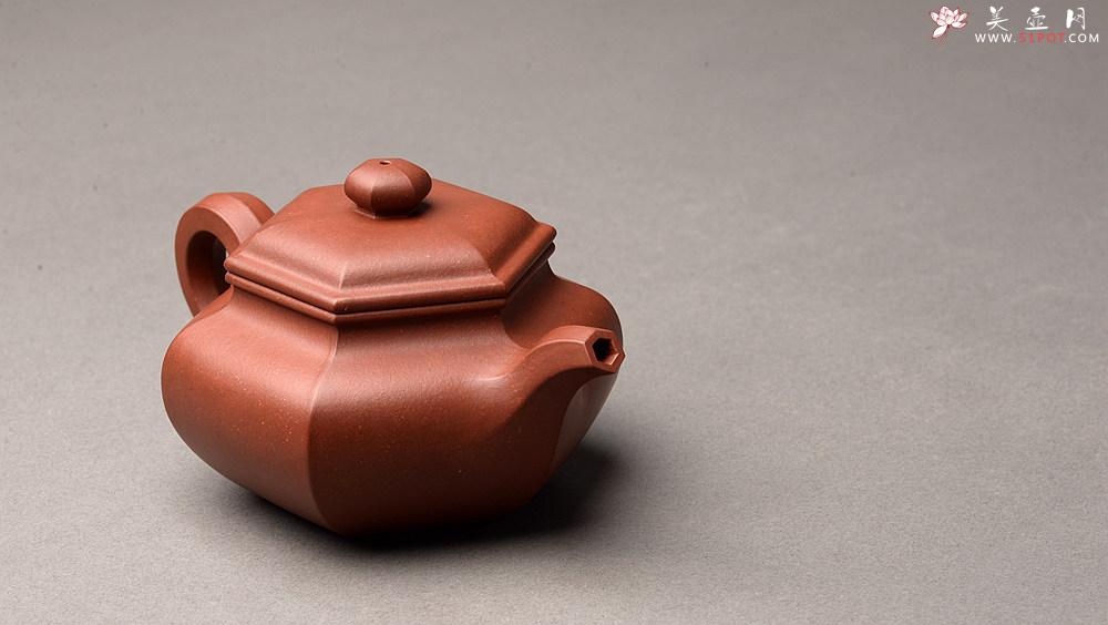 紫砂壶图片： 韧度十足  全手六方仿古  线条挺拔 端方雅正 - 美壶网