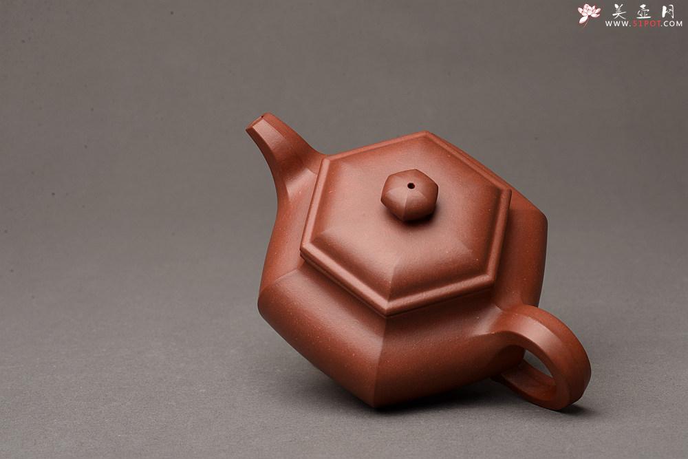 紫砂壶图片： 韧度十足  全手六方仿古  线条挺拔 端方雅正 - 美壶网