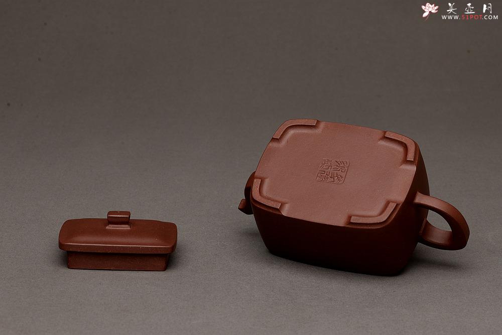 紫砂壶图片：马建鹏作品 美壶特惠 全手书香小四方 工整挺拔 - 美壶网