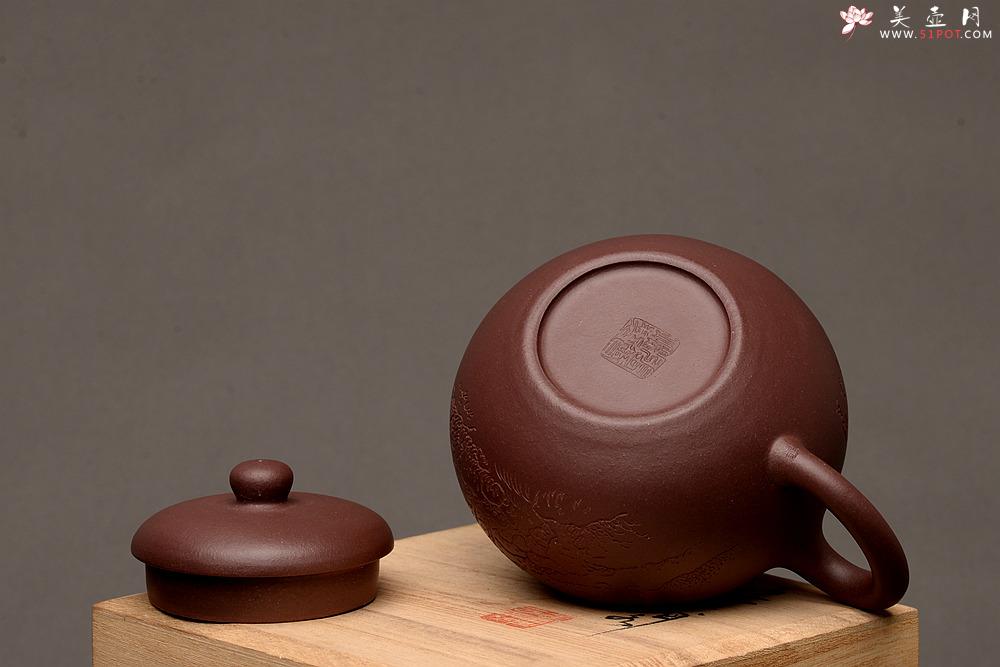 紫砂壶图片：张智耀新作 饱满敦厚 全手圆乐 张听刚装饰 - 美壶网