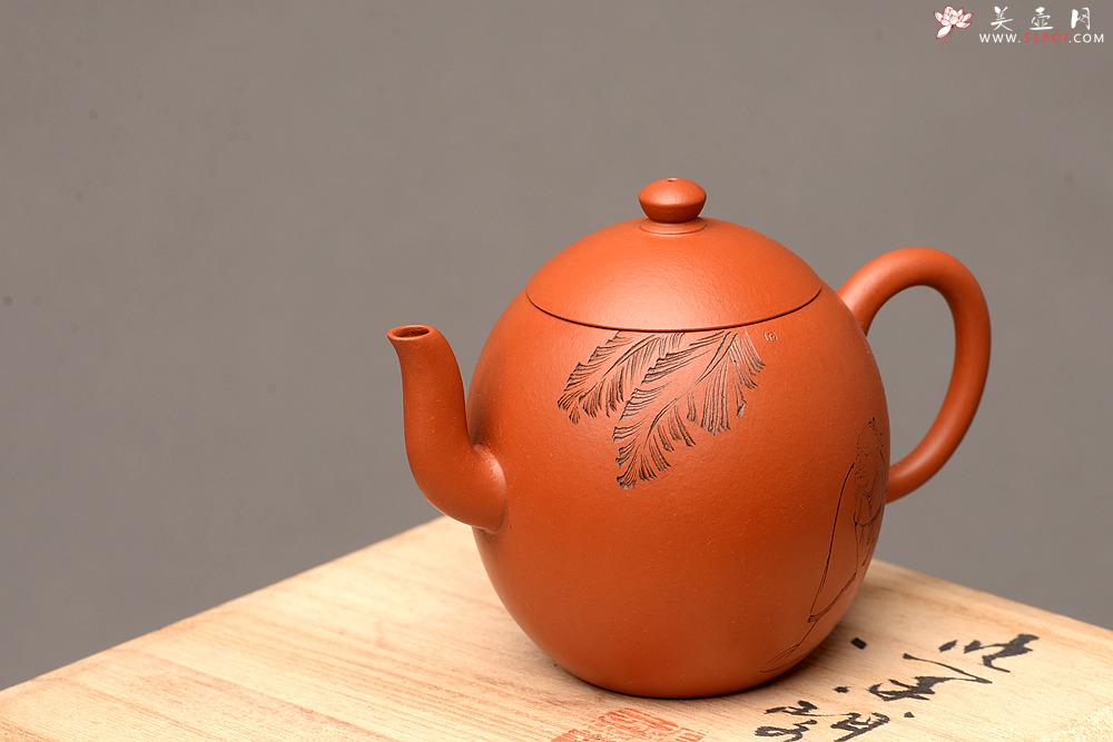 紫砂壶图片：徐亚春新品 优质朱泥 秀气可人 元静 游心堂主人装饰 - 美壶网