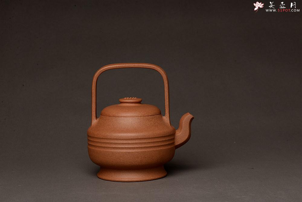 紫砂壶图片：钱建荷全手新作 书房茗器 博古提梁 做工精致 浑厚大气 - 美壶网