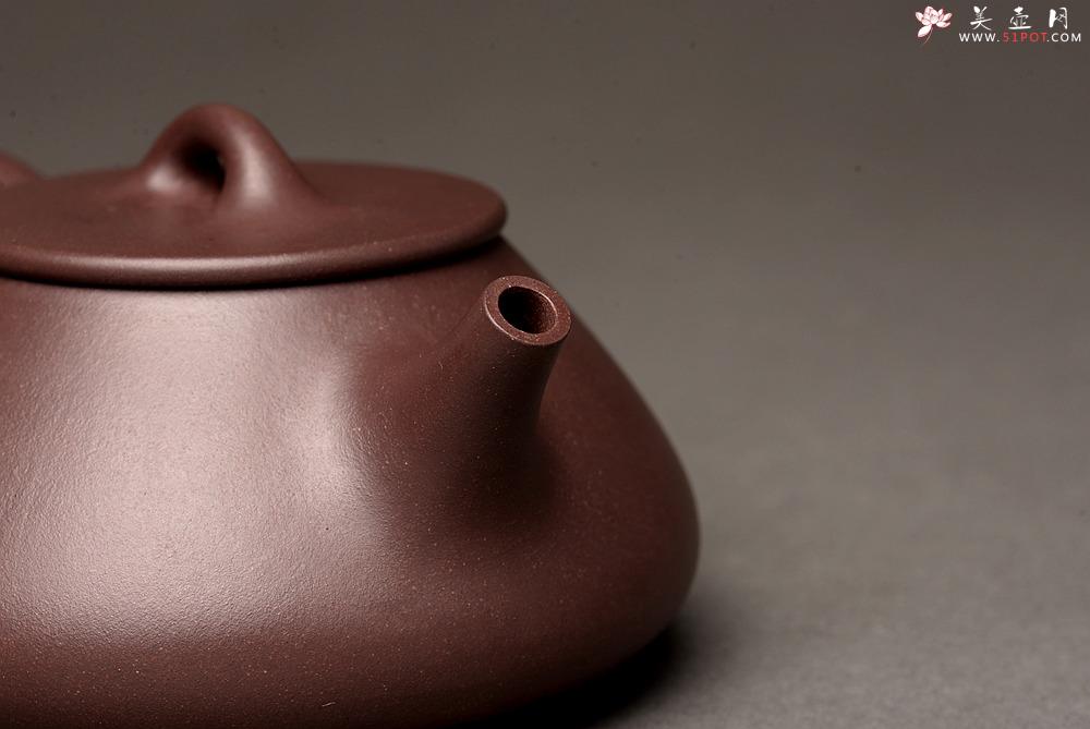 紫砂壶图片：器形周正 全手平盖石瓢 端庄秀丽 - 美壶网