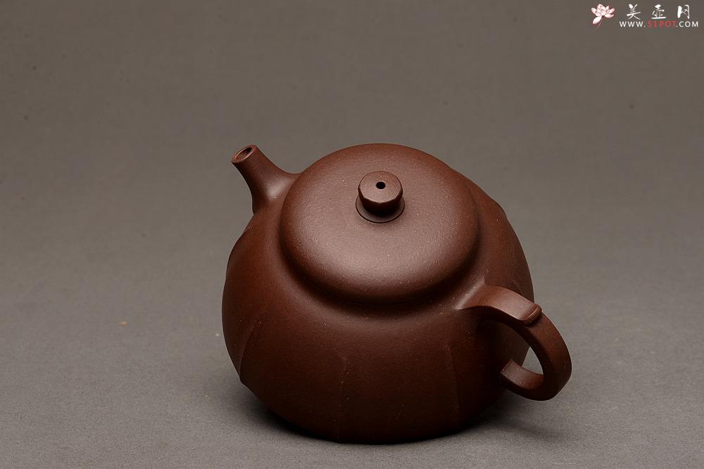 紫砂壶图片：周路健全手新作 线条流畅 稳重敦厚 难得老紫泥 印月 - 美壶网