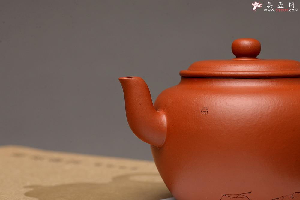 紫砂壶图片：徐亚春新品 优质朱泥 全手鼓墩 游心堂主人装饰 实用佳品 - 美壶网