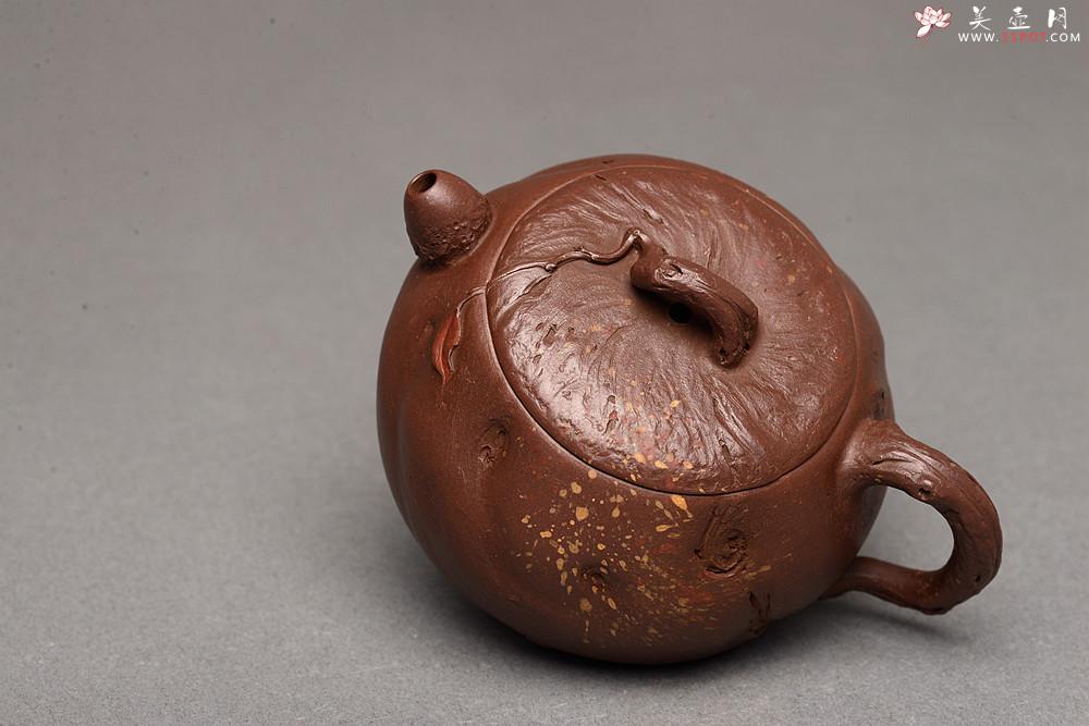 紫砂壶图片：潘丹初乙未冬全手作品 砂滴点点 随型桩 俏人小嘴 秋思 出水暴爽 - 美壶网