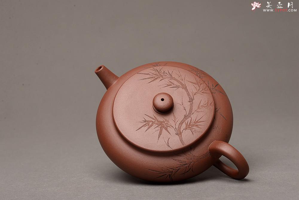 紫砂壶图片：扁翁设计 詹黎明全手制作 国师赵辉精心装饰 杀茶利器 卧云 - 美壶网