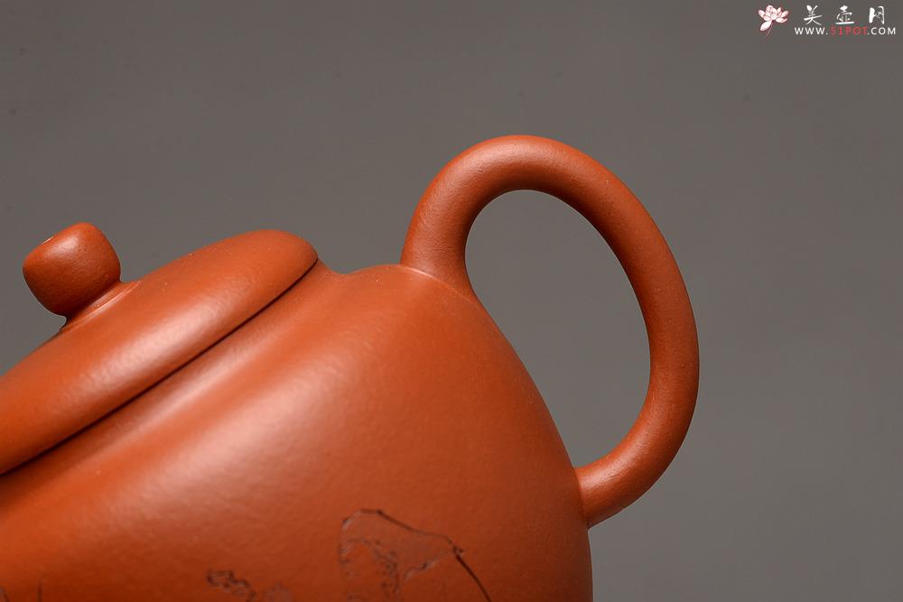 紫砂壶图片：徐亚春新品 优质朱泥 全手隐月 游心堂主人装饰 实用佳品 - 美壶网