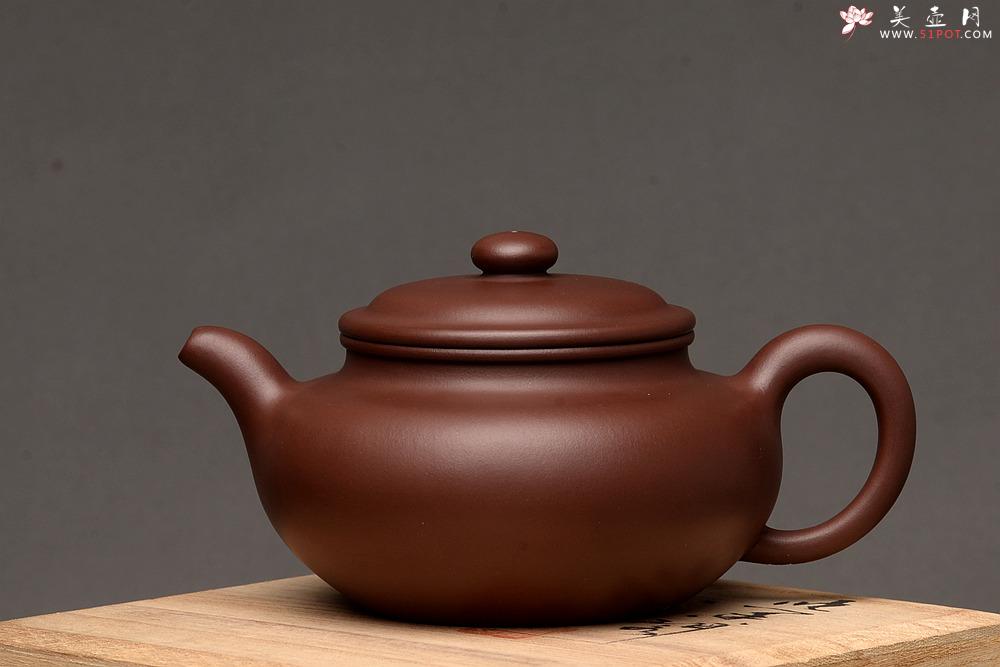 紫砂壶图片：极品老紫泥 端庄周正 传统经典 全手仿古 做工精致 - 美壶网