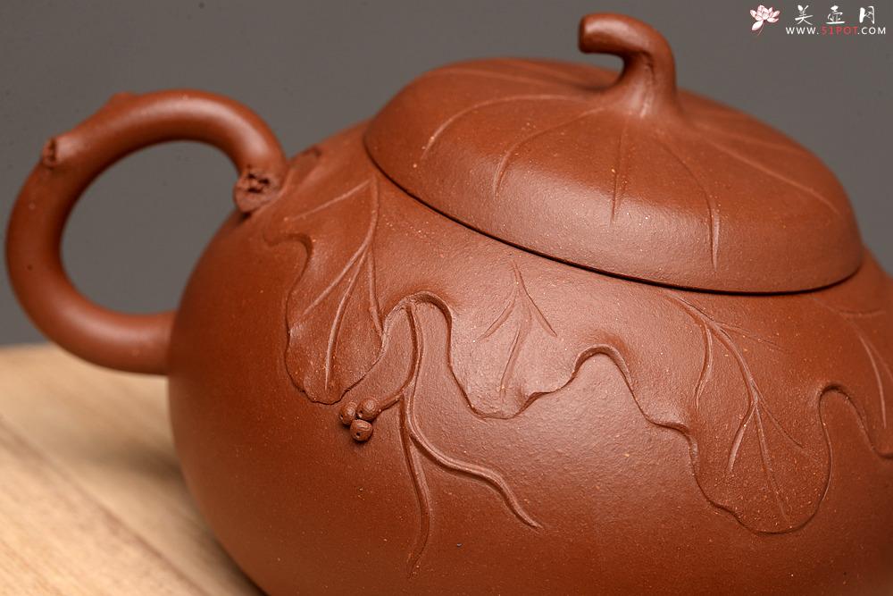 紫砂壶图片：周路健全手新作 贴塑花器 飘逸 雅致 秋硕 - 美壶网