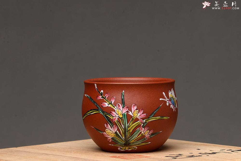 紫砂壶图片：美壶特惠 梅兰竹菊点彩一套精致品茗杯 自用送礼佳品 - 美壶网