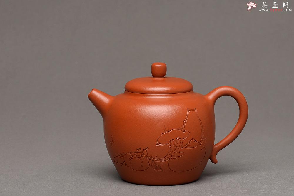 紫砂壶图片：陆轶舟装饰 简练素雅 高旭峰款 线条流畅 全手静月 - 美壶网