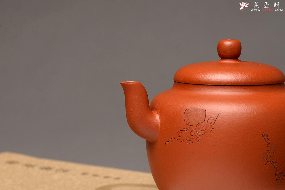 紫砂壶图片：徐亚春新品 优质朱泥 全手隐月 游心堂主人装饰 实用佳品 - 美壶网