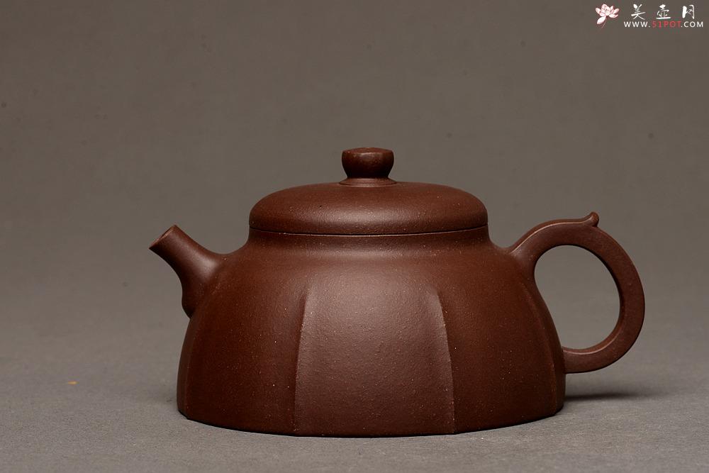 紫砂壶图片：周路健全手新作 线条流畅 稳重敦厚 难得老紫泥 印月 - 美壶网