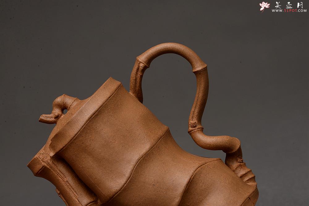 紫砂壶图片：林秀明经典代表作 自然古朴 秀雅竹韵 线条灵动~ 学院风 全手清逸 - 美壶网