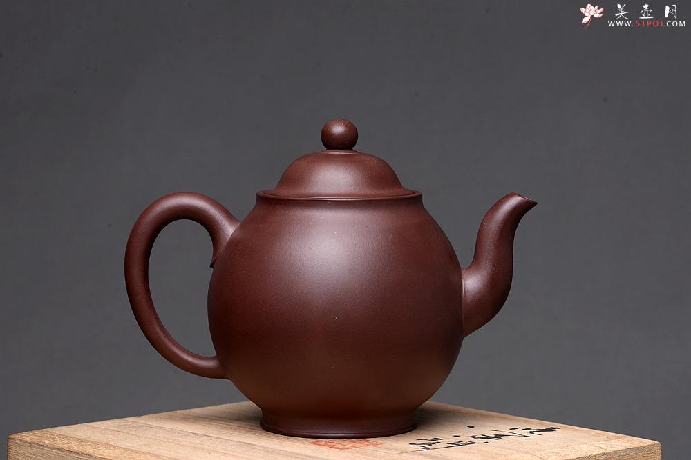 紫砂壶图片：婀娜多姿 柔美秀雅  全手高灯 精品老紫泥 - 美壶网