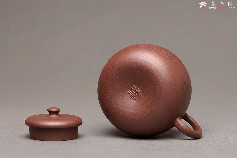 紫砂壶图片：美壶特惠 俞欣荣新品 经典之作 钢管直流~独孔 古拙有味 盉式茗壶  - 美壶网