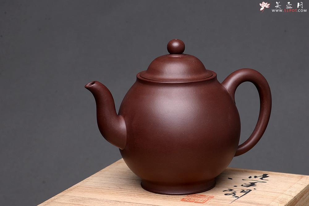 紫砂壶图片：婀娜多姿 柔美秀雅  全手高灯 精品老紫泥 - 美壶网