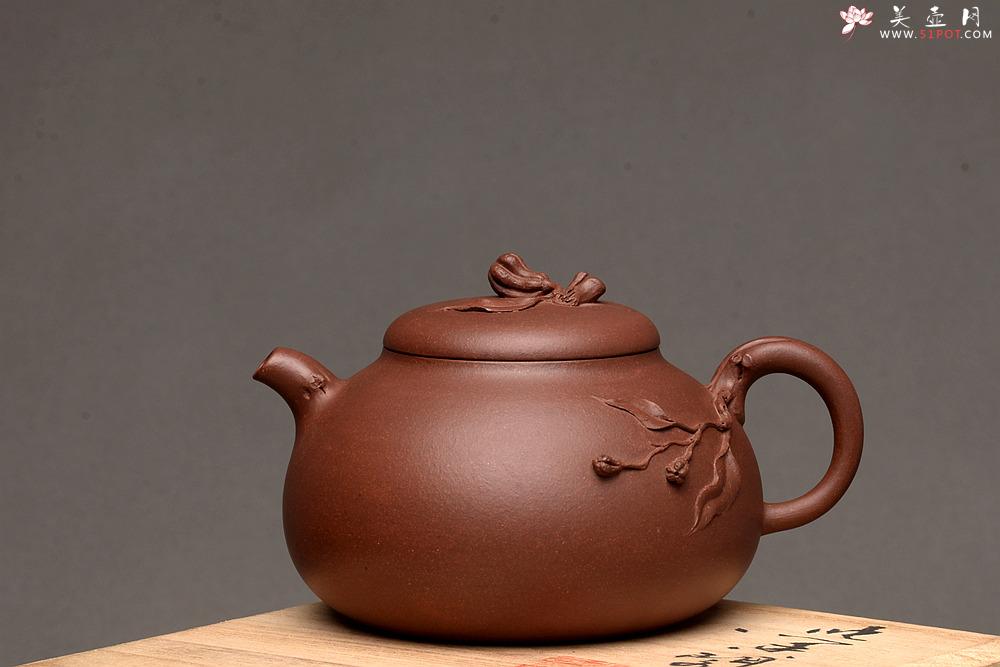 紫砂壶图片：潘丹初作品 吉祥祝福 敦厚可人 全手佛手 - 美壶网