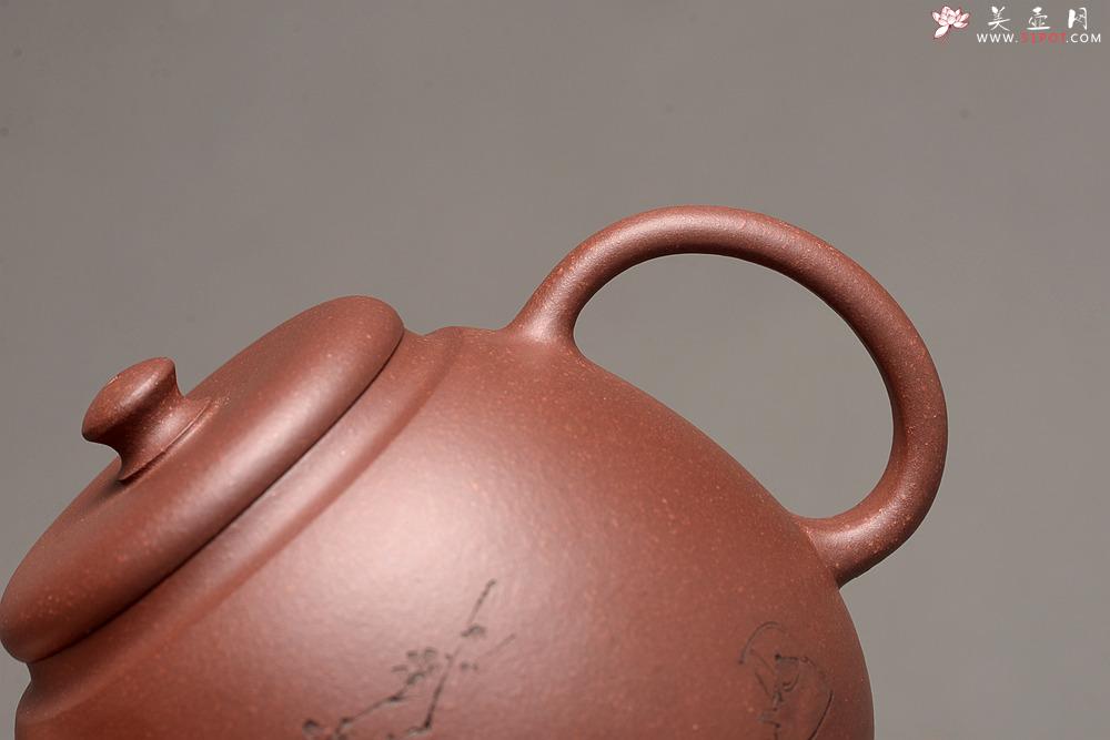 紫砂壶图片：美壶特惠 俞欣荣新品 经典之作 钢管直流~独孔 古拙有味 盉式茗壶  - 美壶网