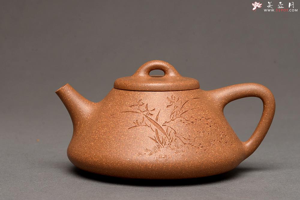 紫砂壶图片：器形周正 文气全手石瓢 骨肉均挺之精品 - 美壶网