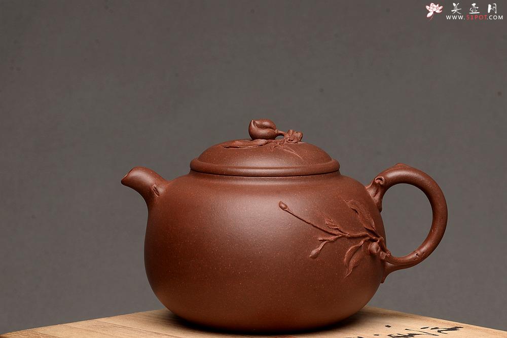 紫砂壶图片：潘丹初全手力作 沉稳敦厚不失拙趣 吉祥深深 蟠桃 - 美壶网