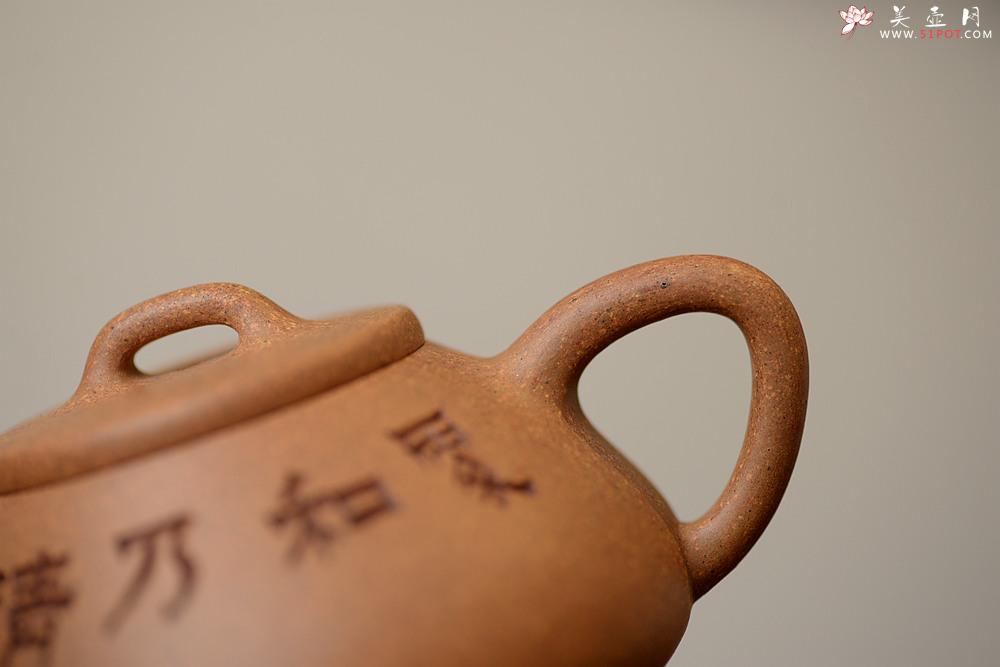 紫砂壶图片：朱牧清文气之作 实用佳器 摹古东石瓢 - 美壶网