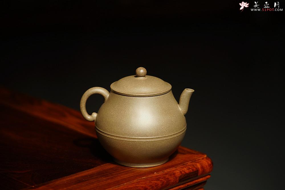 紫砂壶图片：钱林芳全手作品 汉隐壶 优质青灰泥 韵味独特 饱满俊雅 - 美壶网