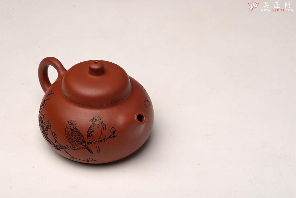 紫砂壶图片：茶盘尤物 原矿纯朱泥 红玉 饱满可人 赏玩皆宜 - 美壶网