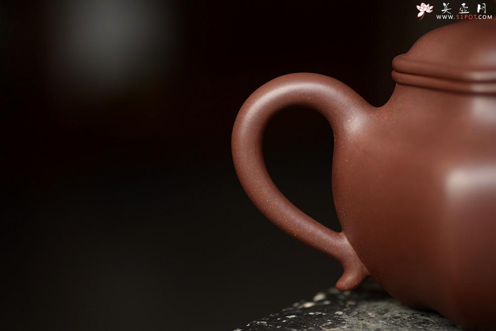 紫砂壶图片：许学军老师经典作品 雍容华贵 气度不凡 全手六角莲子 - 美壶网