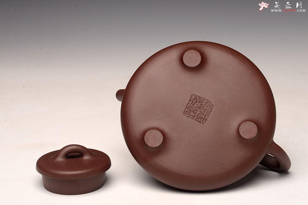 紫砂壶图片：劲骨之瓢 全手摹古石瓢 张听刚刻绘刀法精炼 古韵流长 - 美壶网