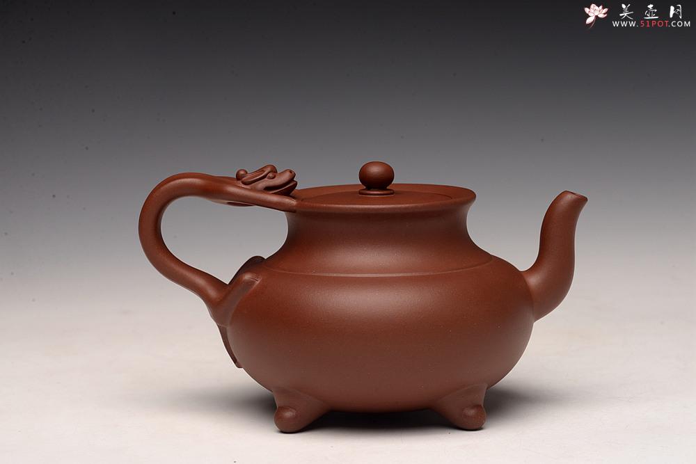 紫砂壶图片：呕心力作 精于洪霞精品代表作~ 全手螭龙 雍容华贵 - 美壶网