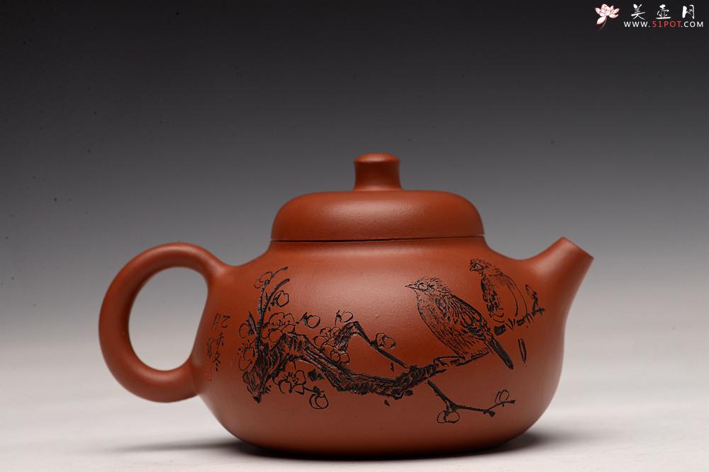 紫砂壶图片：茶盘尤物 原矿纯朱泥 红玉 饱满可人 赏玩皆宜 - 美壶网