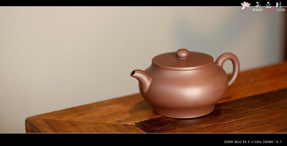 紫砂壶图片：王薇丙申年春全手新作 上下刹凹 大口实用 虚扁 - 美壶网