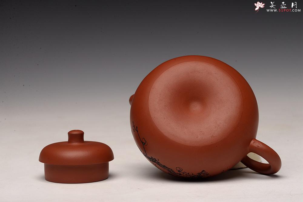紫砂壶图片：茶盘尤物 原矿纯朱泥 红玉 饱满可人 赏玩皆宜 - 美壶网
