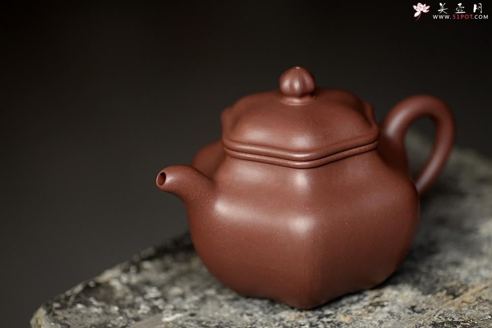 紫砂壶图片：许学军老师经典作品 雍容华贵 气度不凡 全手六角莲子 - 美壶网