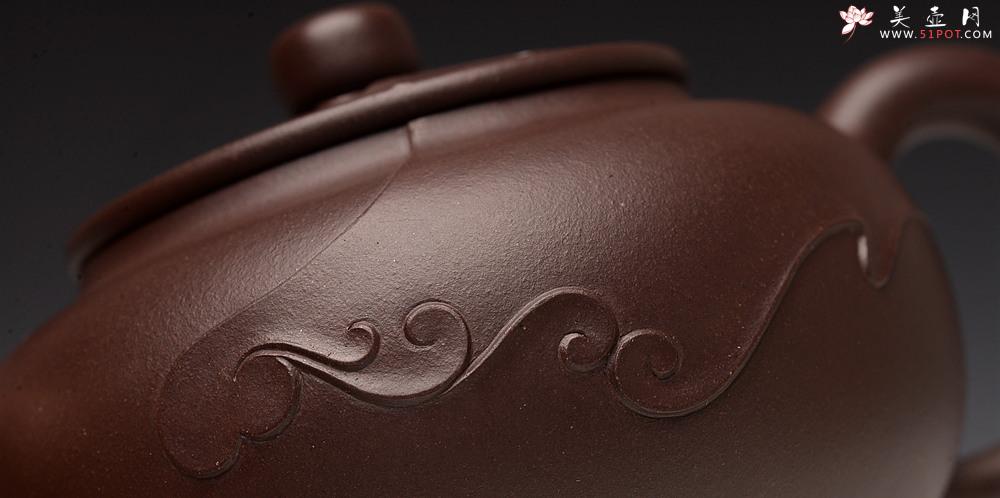 紫砂壶图片：高雪琴乙未年全手原创作品 陆轶舟精心装饰 云卷云舒 雅致 云锦 - 美壶网