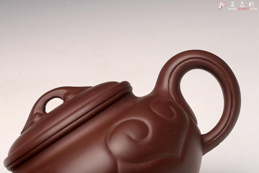 紫砂壶图片：顾小英丙申作品  优质老紫泥  仿古如意 大气稳重 - 美壶网