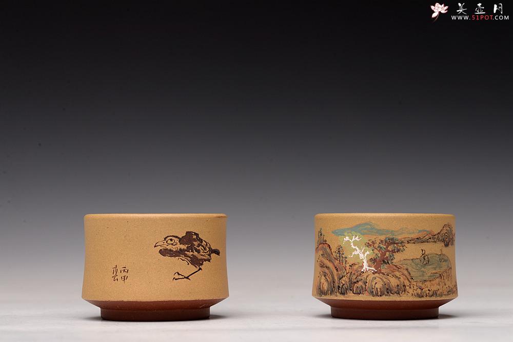 紫砂壶图片：禅定杯 精品品茗杯 清水泥粉段泥 - 美壶网