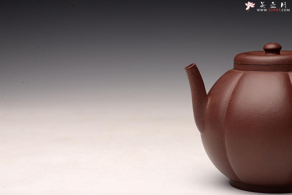 紫砂壶图片：周斌丙申春全手新作 别具韵味筋纹 高俊耐品~  丕饮 仅一只 - 美壶网