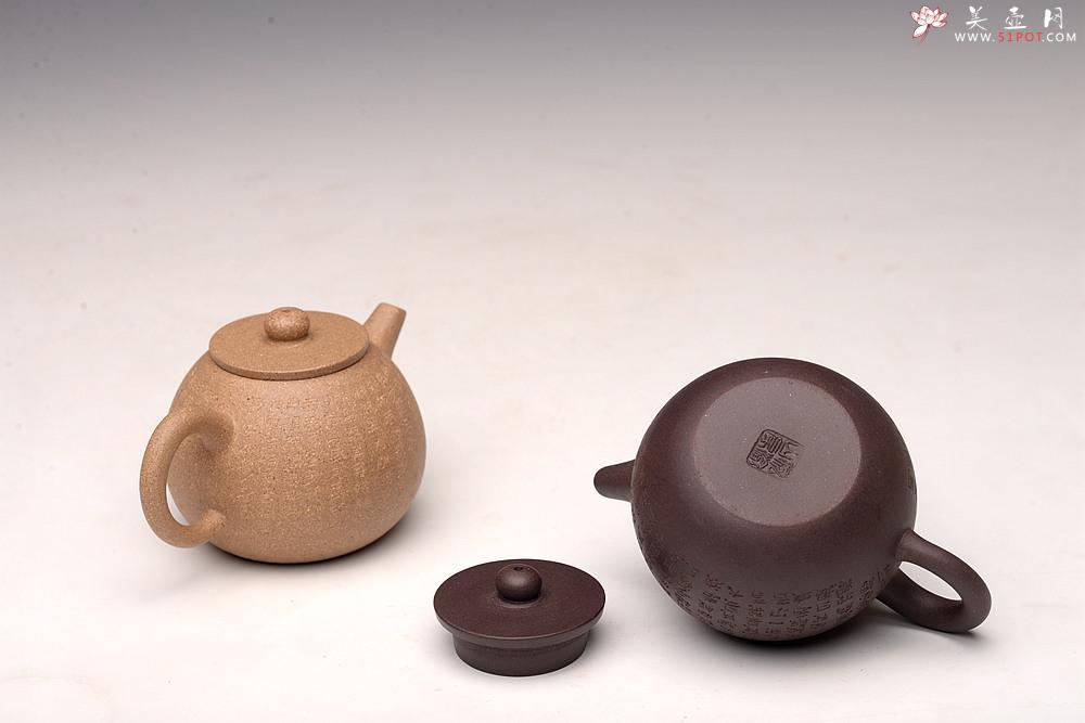 紫砂壶图片：鸿渝山房新品 美壶特惠  心经小巨轮  拙朴之风 杀茶利器 茶人最爱 - 美壶网