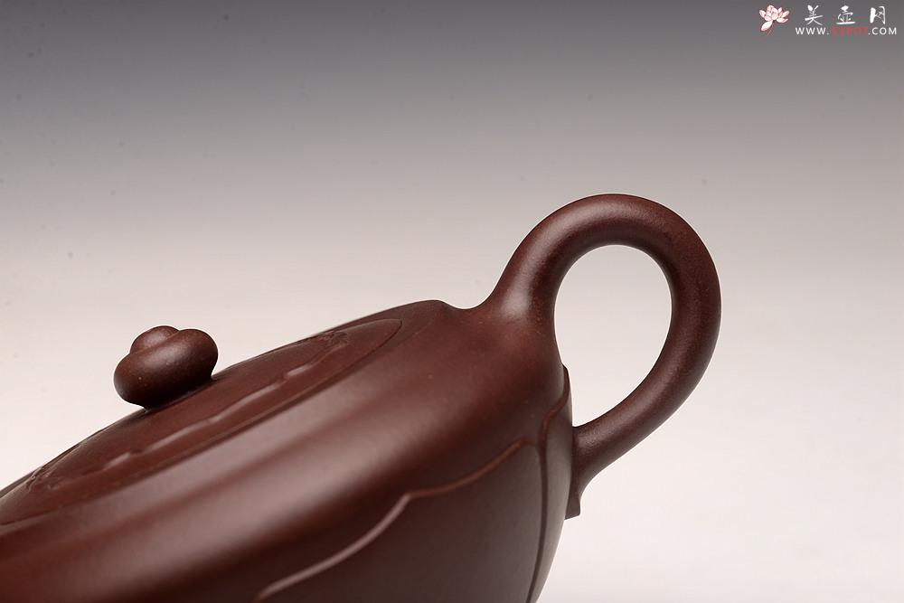 紫砂壶图片：大口实用 唐彬杰款 美壶特惠 莲花矮僧帽 细节处理到位  - 美壶网