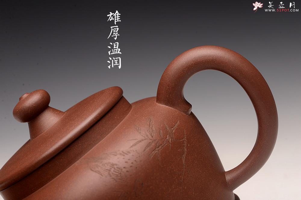 紫砂壶图片： 詹黎明、赵辉强强联合之收藏精品 全手精工 雄厚圆润 大宝相 - 美壶网