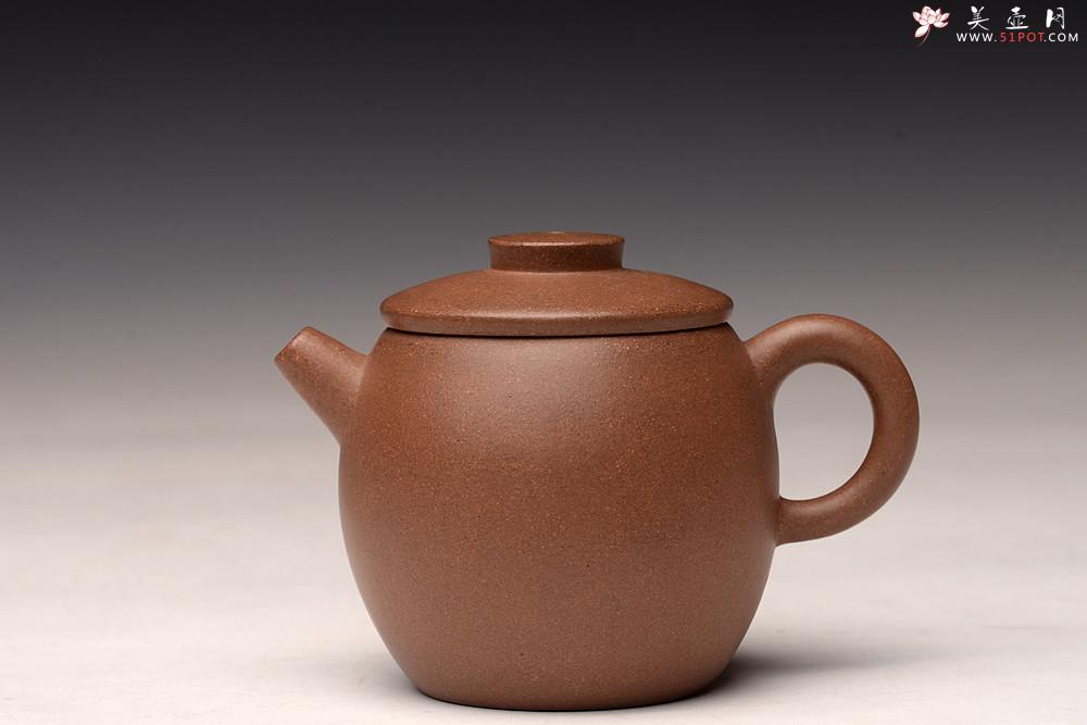 紫砂壶图片：耿其群全手作品 摹古巨轮 优质段泥 古朴拙雅 - 美壶网