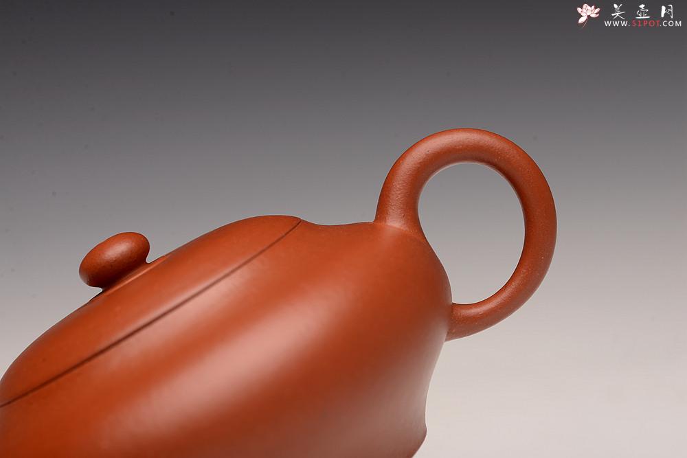 紫砂壶图片:王薇丙申全手 大口实用 清秀合手 小红泥虚扁 - 美壶网