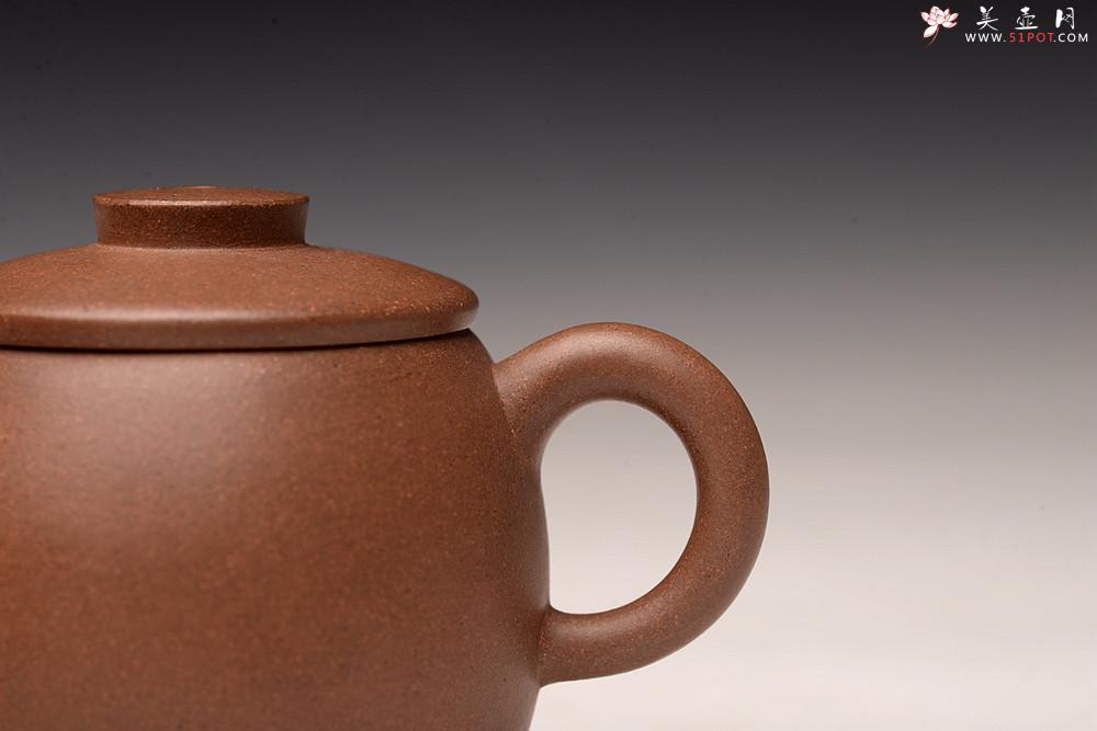 紫砂壶图片：耿其群全手作品 摹古巨轮 优质段泥 古朴拙雅 - 美壶网