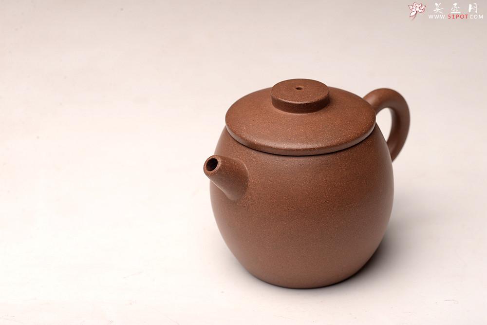 紫砂壶图片：耿其群全手作品 摹古巨轮 优质段泥 古朴拙雅 - 美壶网